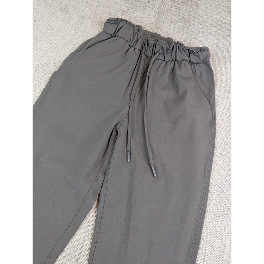 Lululemon Joggers Womens Sz 2 Gray Keep Moving 7/8 High Rise Pants Drawstring